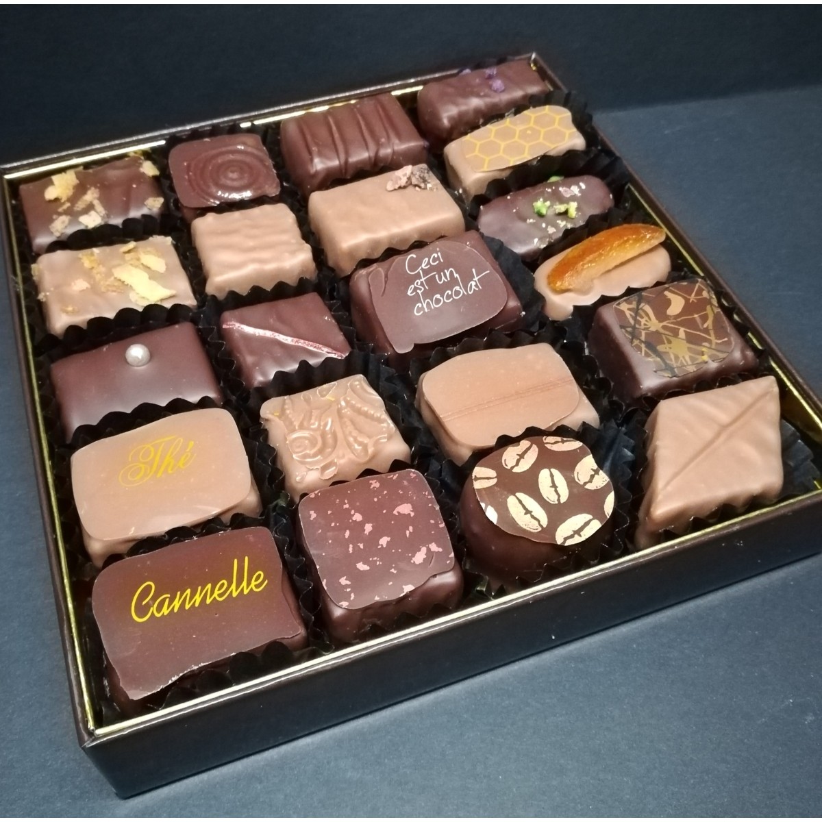Exemple de l'assortiment de chocolats