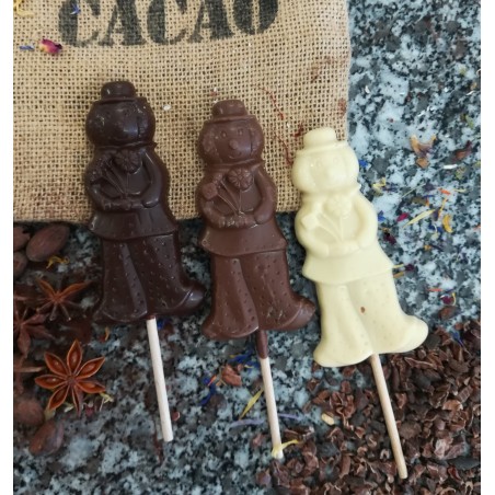 3 sucettes au chocolat