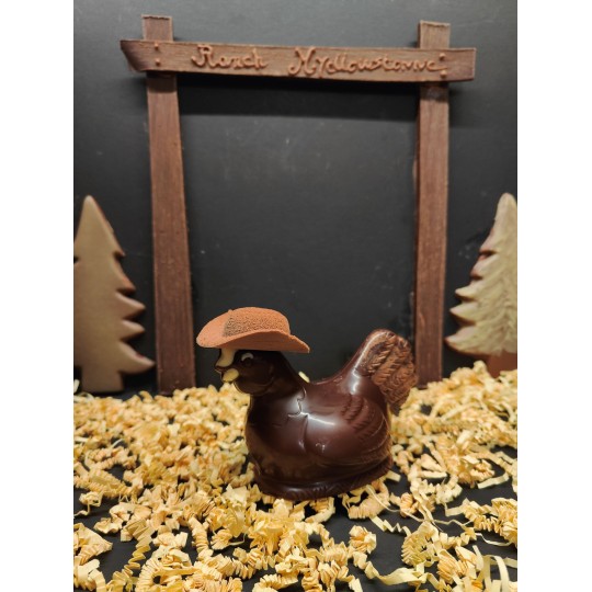 Poule en chocolat artisanal