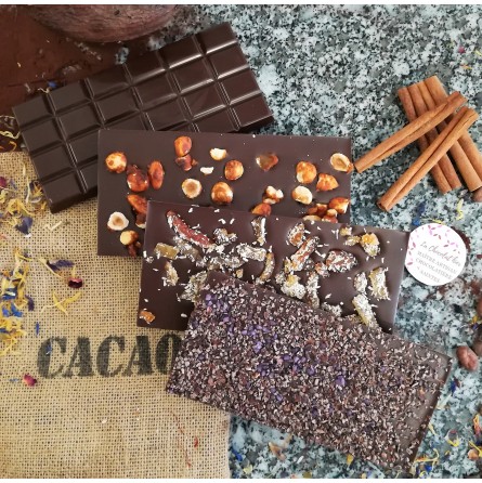 Tablette Chocolat Noir aux Inclusions | Artisan Chocolatier à Saintes