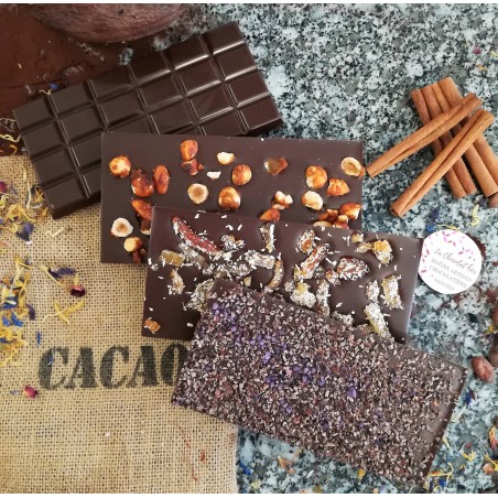 Tablette Chocolat Noir aux Inclusions | Artisan Chocolatier à Saintes